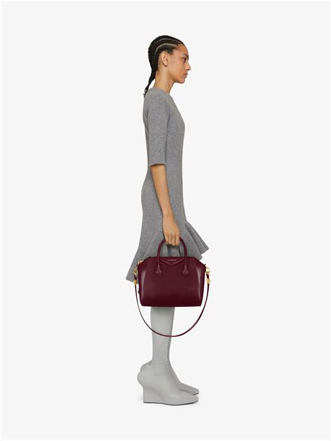 givenchy mini antigona oxblood|givenchy antigona shopper.